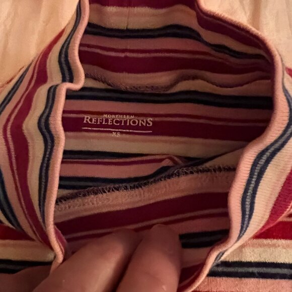 Northern Reflections Pink Stripped Mockneck - Picture 3 of 4